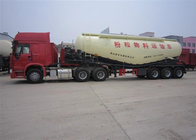 3 Axle SINOTRUK Bulk Cement Tank Trailer Truck with 55-65CBM Weichai engine