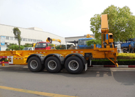 37 Tons Container Side Loader Truck Mounted Crane 3 Axles Semi Trailer Truck