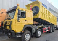 Sinotruk Howo Tipper Dump Truck 400Hp 8 × 4  50-60Tons Lhd 12 Wheels Big tray