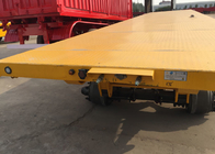 Carbon Steel 40 Tons 3 FUWA Axles Flatbed Trailer