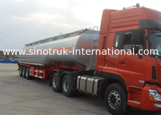 Professional 50000 Liters Flatbed Semi Trailer Truck With Fuel Tanker