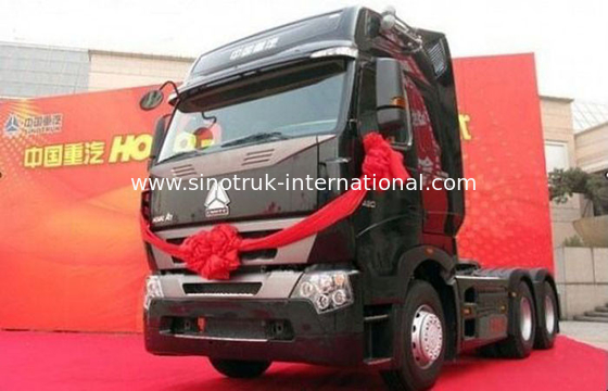 Flat Roof Cab Tractor Truck For Trailer , 6x4 Tractor Unit Trailer Head