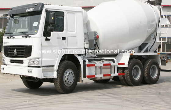 Mobile Concrete Mixer Truck , 9CBM 290HP 6X4 LHD Ready Mix Concrete Trailer
