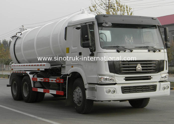 Large Capacity Heavy Duty Vacuum Sewage Truck 6X4 Euro2 290HP , ISO