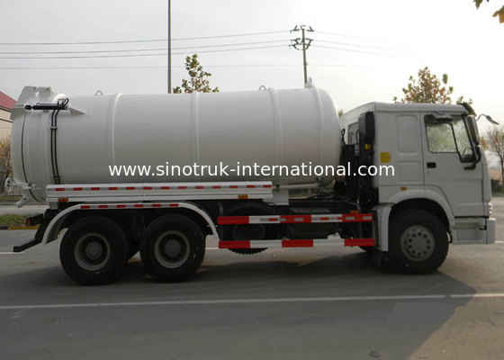 SINOTRUK HOWO  Vacuum Sewage Suction Truck 15CBM LHD 6X4 Euro2 290HP