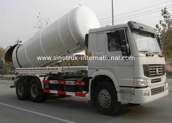 High Efficiency 17CBM LHD 336HP Vacuum Sewage Truck For Urban Rain Wells