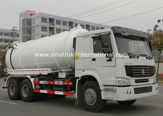 Sewage Suction Truck SINOTRUK HOWO for Sanitation Enterprise 20CBM LHD 336HP