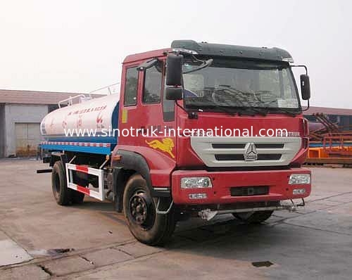 Road Flushing Water Tank Truck SINOTRUK 10CBM , Water Hauling Trucks