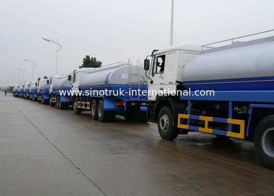 Pneumatic / Manual Control System 16CBM Water Tank Truck 6×4 Drive Type