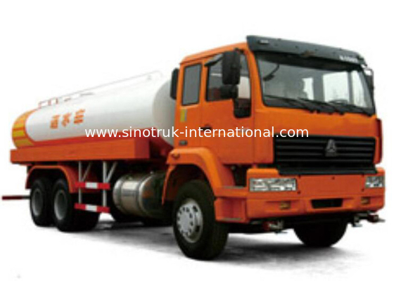 Pneumatic / Manual Control System 16CBM Water Tank Truck 6×4 Drive Type