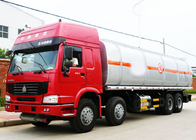 8X4 LHD Euro2 336HP Oil Tank Truck , 30CBM Crude Oil Transportation Trucks