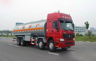 Edible Oil Transport Vehicle Oil Tank Truck , Mobile Gas Station Fuel Oil Trucks 25-30CBM