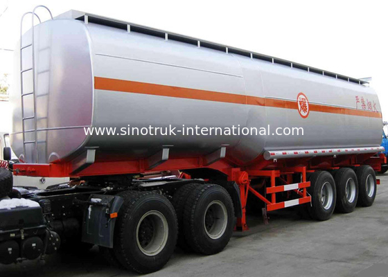 SINOTRUK HOWO Semi Tractor Trailer , Fuel Oil Delivery Truck With Semi Trailer