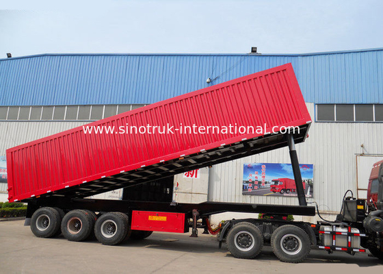 High Efficiency 3X16 TONS Semi Tipper Trailer Dump Truck For Mining Industry