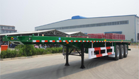 Flat-bed Semi Trailer Truck 3 Axles 30-60Tons 13m for Container Loading
