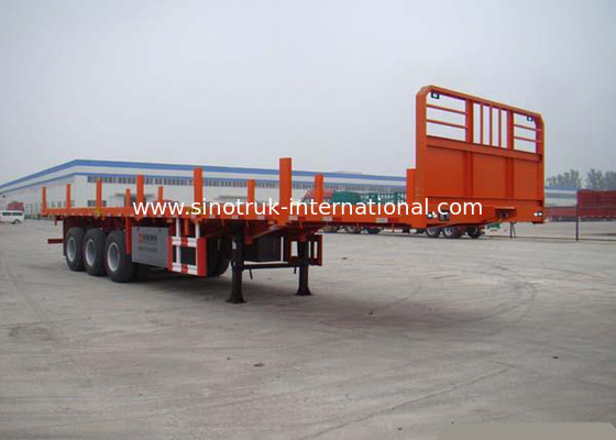 Flat-bed Semi Trailer Truck 3 Axles 30-60Tons 13m for Container Loading