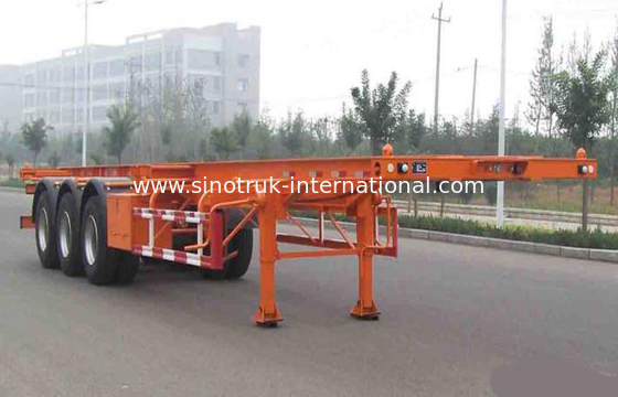 Flat-bed Semi Trailer Truck 3 Axles 50Tons 13m for Container Loading