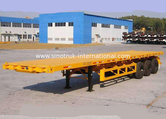 Flat-bed Semi Trailer Truck 3 Axles 50Tons 13m for Container Loading