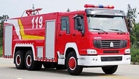 SINOTRUK HOWO Fire Fighting Truck 20CBM 10 Wheels , Rescue Fire Trucks