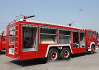 SINOTRUK HOWO Fire Fighting Truck 20CBM 10 Wheels , Rescue Fire Trucks