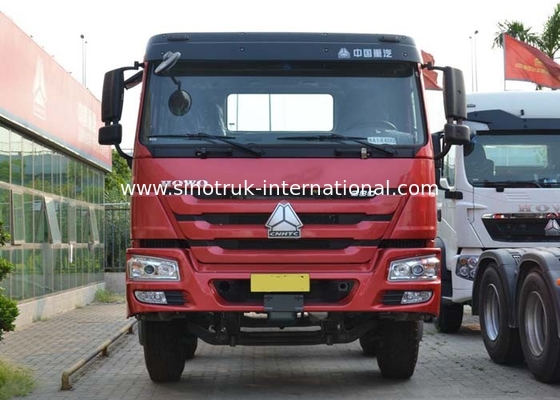 8X4 LHD Euro 2 336HP Red Commercial Cargo Box Truck 30-60 Tons