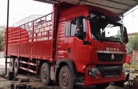 Warehouse Type Cargo Stake Truck SINOTRUK HOWO 8X4 LHD Euro2 336HP