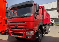Red Color SINOTRUK HOWO 6x4 Dump Truck 266HP LHD Type
