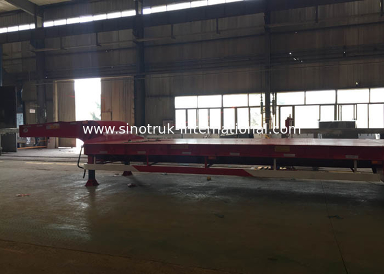 Low Bed Semi Trailer 3 Axles 60 Tons 15m For Transporting Construction Machine