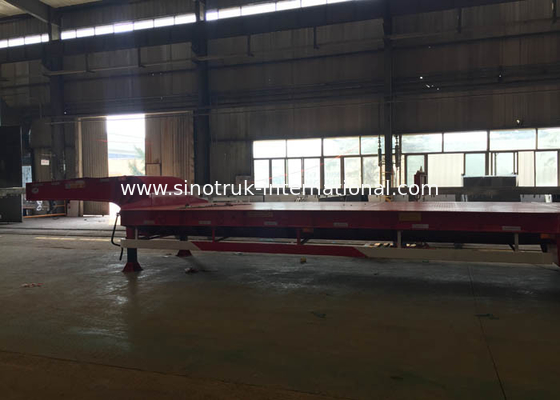 Low Bed Semi Trailer 3 Axles 60 Tons 15m For Transporting Construction Machine