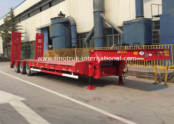 13000*3000mm Semi Trailer Truck 3 Axles 60-80 Tons 17m Mn Steel