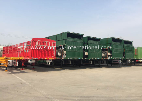 ISO Dropside Semi Trailer Truck 3 Axles Semi Truck With Trailer