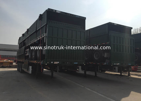 ISO Dropside Semi Trailer Truck 3 Axles Semi Truck With Trailer