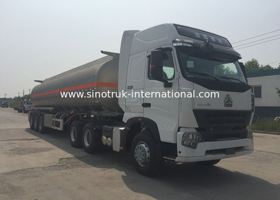 HOWO A7 Fuel Oil Delivery Semi Truck With Trailer 60000 Liters 65000 kgs