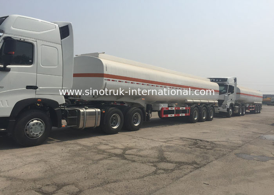 50 - 80 Tons 60cbm Oil Tank Truck For Oil Fuel Transport Polyurethane Painting