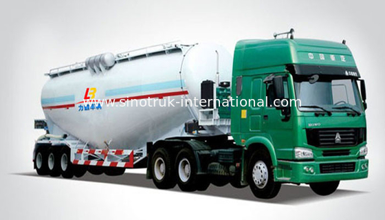 48.5cbm Mn Steel  Bulk Cement Tank Semi Trailer Truck ISO / 3C / BV / IFA / SGS