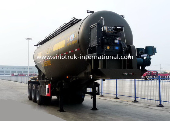 48.5cbm Mn Steel  Bulk Cement Tank Semi Trailer Truck ISO / 3C / BV / IFA / SGS