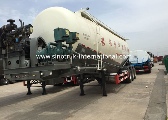 48.5cbm Mn Steel  Bulk Cement Tank Semi Trailer Truck ISO / 3C / BV / IFA / SGS