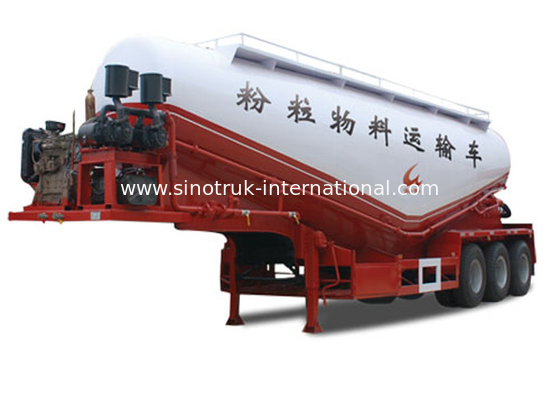 Normal Suspension Semi Trailer Truck With Carbon Steel / Mn Steel Material