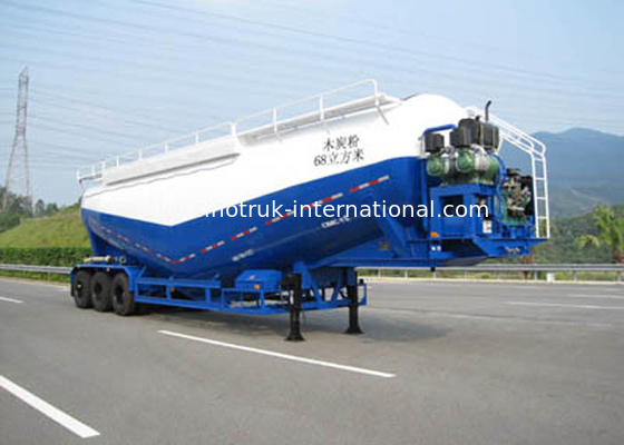 Carbon steel Semi Trailer Powder Material Tank Truck , 50 - 60 CBM trailer