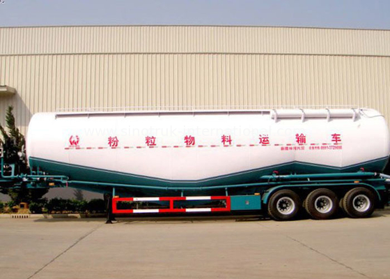 Carbon steel Semi Trailer Powder Material Tank Truck , 50 - 60 CBM trailer