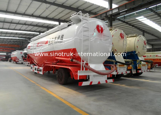 Particle Material Transport Semi Trailer Truck / Bulk Cement Tank Semi Trailer