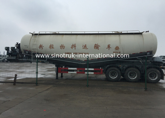 Particle Material Transport Semi Trailer Truck / Bulk Cement Tank Semi Trailer