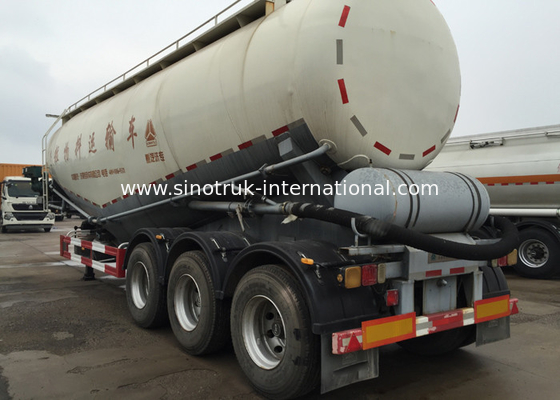 SINOTRUK 58000L Semi Trailer Truck Bulk Cement Tank Carrier Trailer SGS Approval