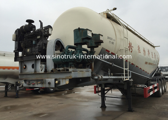 SINOTRUK 58000L Semi Trailer Truck Bulk Cement Tank Carrier Trailer SGS Approval