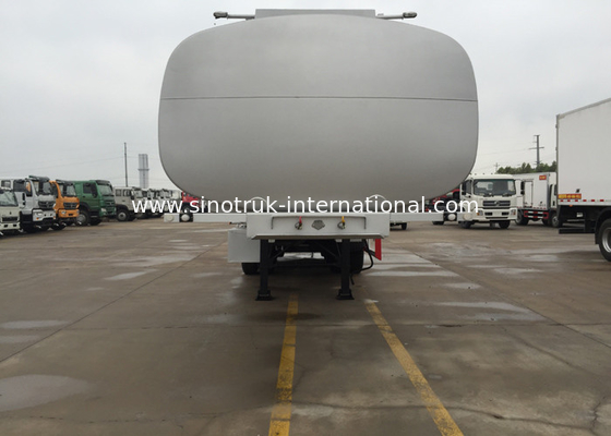 60 CBM Oil Tank Truck 3 Axles Semi Flatbed Trailers For Oil Fuel Transport