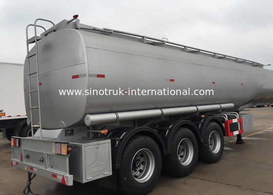 50 - 60 CBM SINOTRUK Oil Tank Truck 3 - 4 Axles Hydraulic Flatbed Trailer