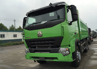 HOWO A7 30 - 40 Tons Tipper Dump Truck RHD 6X4 Air Suspension Lemon Green Color