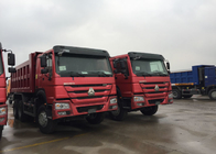 Mining Industry Sinotruk Howo Dump Truck 336HP 6X4 RHD 30 Ton White / Red / Green