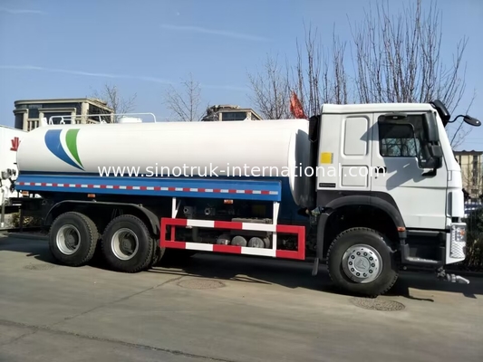 SINITRUK Water Tank Truck 6x4 LHD 371HP 18CBM White Large Capacity