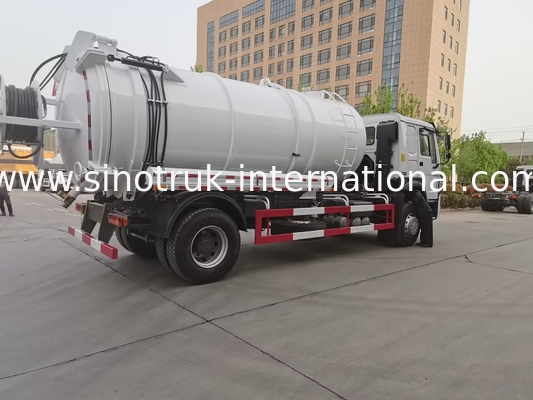 SINOTRUK HOWO Sewage Suction Truck High Pressure Cleaning 15CBM LHD 290HP